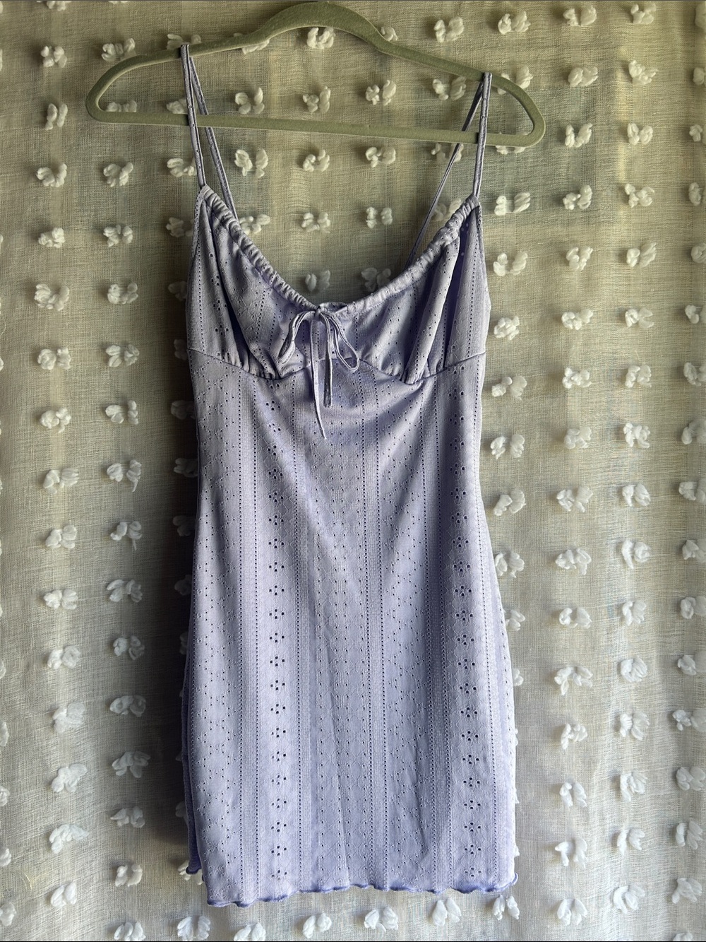 SHEIN Light Lavender Eyelet Mini Dress